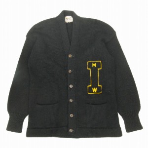 【中古】美品 プリンストン アワード PRINCETON AWARD ヴィンテージ Letterd cardigan レタード カーディガン ニット