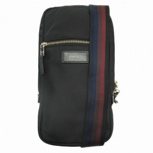 【中古】美品 ポールスミス PAUL SMITH ナイロンウェビング ボディバッグ ワンショルダーバッグ マルチストライプ