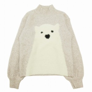 【中古】美品 ケイトスペード KATE SPADE Polar Bear Sweater シロクマ セーター 長袖 ハイゲージニット ポーラーベア