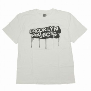 【中古】美品 ブルックリンプロジェクト BROOKLYN PROJECTS ロゴ プリント Tシャツ カットソー トップス 半袖 L
