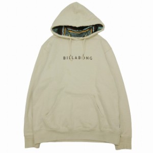 【中古】ビラボン BILLABONG ロゴ プリント フーディー パーカー 裏起毛 ジャージー生地 プルオーバー フーデッド