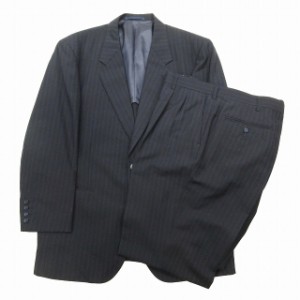 【中古】美品 ダンヒル dunhill CUSTOM MADE IMPORTED CLOTH オーダーメイド 春夏 シングル スーツ ピンストライプ