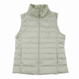 【中古】16AW ユニクロ UNIQLO ウルトラライト ダウン ベスト ジップアップ ノースリーブ ジャケット ブルゾン