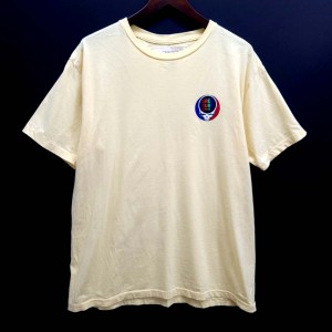 【中古】グレッグサーフカンパニー GREG SURF COMPANY グレイトフルデッド GREATFUL DEAD 10周年 Tシャツ 半袖 クリームイエロー EXL