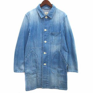 【中古】グリーンレーベルリラクシング ユナイテッドアローズ green label relaxing デニム ステンカラー コート USED加工 S メンズ