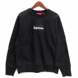 【中古】シュプリーム SUPREME ボックスロゴ クルーネック スウェット トレーナー Box Logo Crewneck 2018AW ブラック 黒 S ☆AA★