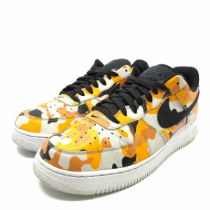 【中古】ナイキ NIKE エアフォースワン AIR FORCE 1 ’07 LV8 スニーカー 823511-800 カモフラ 迷彩 オレンジ 28.5cm メンズ