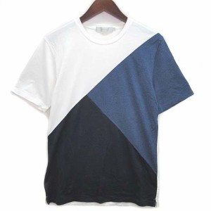 【中古】アルチザン ARTISAN パネル 切替 Tシャツ カットソー 半袖 クルーネック ホワイト 白 M メンズ