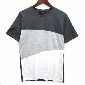 【中古】アルチザン ARTISAN パネル 切替 Tシャツ カットソー 半袖 クルーネック チャコール M 美品 メンズ