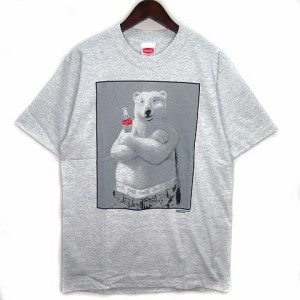 【中古】コカコーラ Coca Cola 90s USA製 ポーラーベア Tシャツ 半袖 ライトグレー M ヴィンテージ 新品同様 メンズ