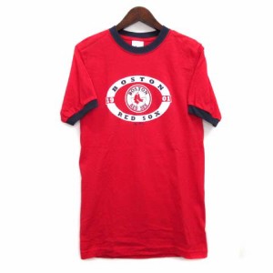 【中古】マジェスティック MAJESTIC ボストンレッドソックス BOSTON RED SOX リンガー Tシャツ 半袖 レッド 赤 S 1134 メキシコ製 2006年