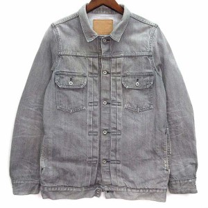 【中古】オーディナリーフィッツ ORDINARY FITS デニム ジャケット USEDG加工 Gジャン グレー 2 メンズ