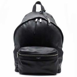 【中古】サンローラン パリ SAINT LAURENT PARIS シティ バックパック リュック レザー 534967 ブラック 黒 メンズ レディース