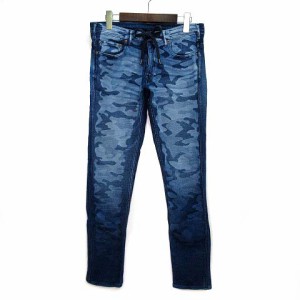 【中古】ジャパンブルージーンズ JAPAN BLUE JEANS メンズビギ カモフラ 迷彩 イージー デニムパンツ ジーンズ 切替 ストレッチ S