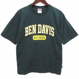 【中古】ベンデイビス BEN DAVIS カレッジ Tシャツ カットソー 半袖 クルーネック グリーン 緑 S C-2580927 メンズ
