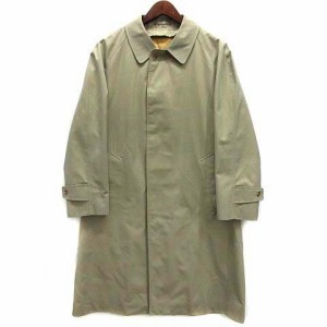 【中古】アクアスキュータム AQUASCUTUM Aqua5 クラブチェック ウール ライナー バルマカーン コート ステンカラー ベージュ 36 英国製