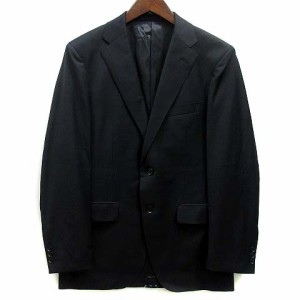【中古】フォークナー FOLKNER TOKYO 2B テーラード ジャケット L 黒 ブラック ビジネス フォーマル 美品 メンズ