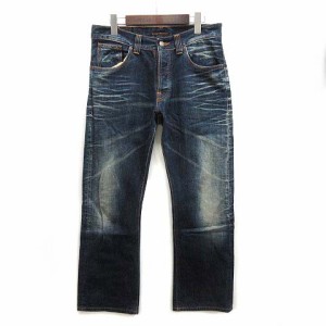 【中古】ヌーディージーンズ nudie jeans REGULAR ALF デニムパンツ ジーンズ USED加工 ボタンフライ インディゴ 31 NJ1988 メンズ