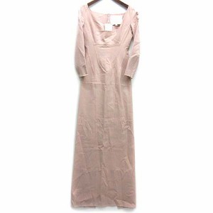 【中古】ディースクエアード DSQUARED2 Little Nude Dress ウール ストレッチ マキシ ドレス ロングワンピース 七分袖 ピンクベージュ 38