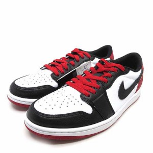 【中古】未使用品 ナイキ NIKE エアジョーダン 1 レトロ ロー AIR JORDAN 1 RETRO LOW OG スニーカー CZ0790-106 白 黒 赤 28.5cm メンズ