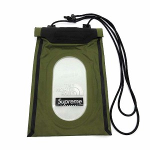 【中古】シュプリーム SUPREME ザノースフェイス THE NORTH FACE ネックポーチ Outer Tape Seam Neck Pouch オリーブ NM82127I ☆AA★