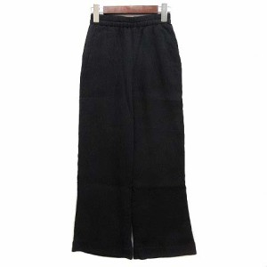 【中古】クラネ CLANE バーティカル ジャガード ルーズ パンツ ベルボトム VERTICAL JACQUARD LOOSE PANTS ブラック 0 美品 11110-7012