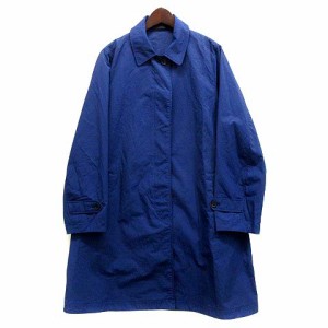 【中古】ユニクロ UNIQLO ポケッタブル スリット ハーフコート ブルー 青 S 445136 レディース