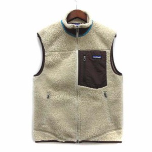 【中古】パタゴニア Patagonia クラシック レトロX ベスト フリース 23047 FA14 ナチュラル ブラウン S メンズ