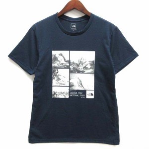 【中古】ザノースフェイス THE NORTH FACE ジョシュア ツリー国立公園 フォト ロゴ Tシャツ カットソー 半袖 NT31933 ネイビー M メンズ