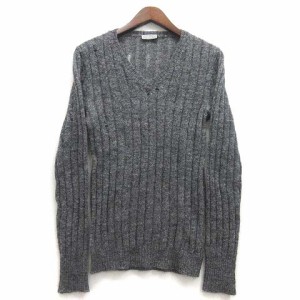 【中古】ディオールオム Dior HOMME 06AW クラッシュ モヘア ニット Vネック セーター 長袖 6HH4052464 グレー XS ☆AA★ メンズ