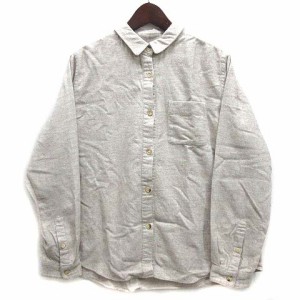 【中古】ニュアンス niuhans ヤク コットン フランネル シャツ 長袖 YAK COTTON FLANNEL SHIRTS ベージュ 0 レディース