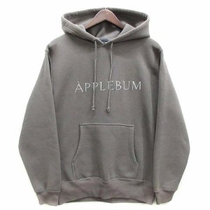 【中古】アップルバム APPLEBUM 2023AW ミュージアム ロゴ スウェット パーカー 裏起毛 MUSEUM LOGO SWEAT PARKA グレー M メンズ