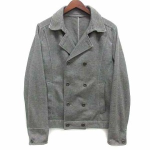 【中古】ニコルクラブフォーメン NICOLE CLUB FOR MEN ポンチ ダブル ジャケット グレー 48 メンズ