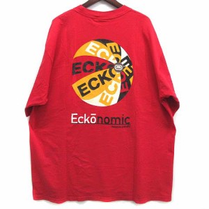 【中古】エコーアンリミテッド ECKO UNLTD. バスケットボール プリント Tシャツ 半袖 クルーネック レッド 赤 XXL メンズ