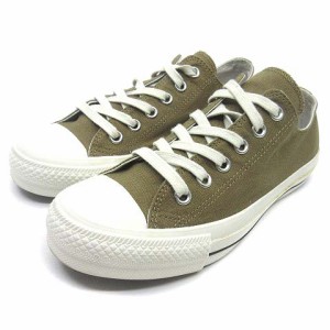 【中古】コンバース CONVERSE マーガレットハウエル MHL オールスター ローカット スニーカー キャンバス 1CL482 カーキ 24cm 美品