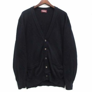 【中古】ROCKHORDE CASHMERE カシミヤ100% ニット Vネック カーディガン ネイビー 紺 LL 日本製 メンズ