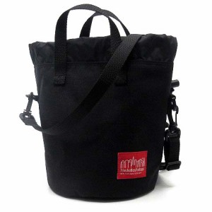 【中古】マンハッタンポーテージ Manhattan Portage 2WAY ドローストリングポーチ ショルダーバッグ 巾着 黒 Iona Island MP1423 美品