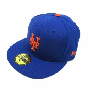 【中古】ニューエラ NEW ERA 59FIFTY MLBオンフィールド ニューヨーク メッツ ゲーム キャップ ライトロイヤル 59.6cm