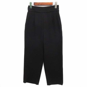 【中古】シップス SHIPS ハイウエスト コクーン パンツ ストレッチ High Waist Cocoon Pants ブラック 黒 38 313-10-0447 レディース