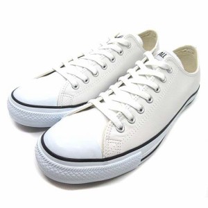 【中古】コンバース CONVERSE レザー オール スター OX LEA  ALL STAR OX ローカット スニーカー 1B905 ホワイト 白 30cm 新品同様