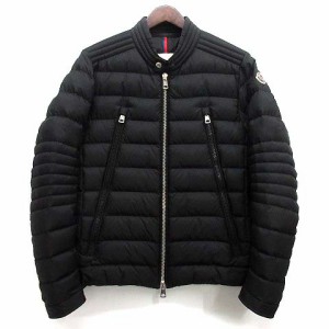 【中古】モンクレール MONCLER 2023AW AMIOT ダウン バイカー ジャケット エミオット アミオット ブラック 黒 2 国内正規 美品 メンズ