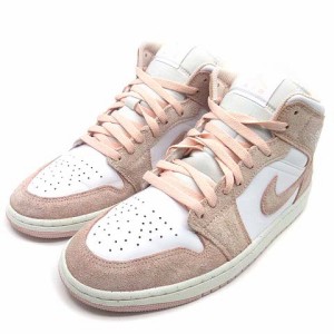 【中古】ナイキ NIKE エアジョーダン 1 ミッド AIR JORDAN 1 MID SE スニーカー FN5215-161 ピンク 27.5cm メンズ