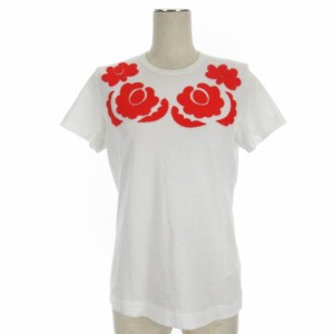 【中古】トリココムデギャルソン tricot COMME des GARCONS Tシャツ カットソー 半袖 花柄 ホワイト S 230825E