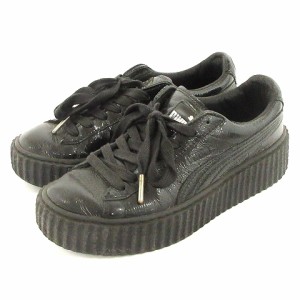 【中古】プーマ PUMA x FENTY BY RIHANNA Creeper フェンティ スニーカー シューズ ローカット ブラック 22 US5.5