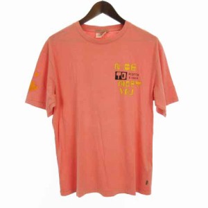 【中古】スコッチ&ソーダ SCOTCH & SODA Tシャツ カットソー 半袖 プリント コットン ピンク Ｍ メンズ