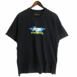 【中古】ポップトレーディングカンパニー pop trading company Tシャツ カットソー 半袖 プリント ブラック L ■ECS