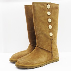 【中古】アグ オーストラリア UGG australia サイドボタン ブーツ スエード ブラウン 23cm ■YHG レディース