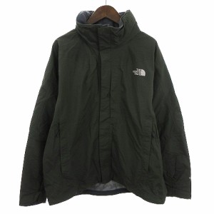 【中古】ザノースフェイス THE NORTH FACE HYVENT ナイロンジャケット フーディ カーキ L/G ■GY01 メンズ