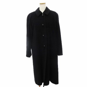 【中古】GRAN MODA ロング コート ウール アンゴラ 無地 黒 ブラック 13AR レディース