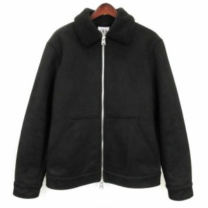 【中古】ザラ ZARA フェイクスエード ジャケット 裏ボア ブラック S 240123E メンズ